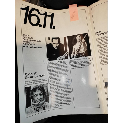 263 - Internation Jazz Years Magazine Hamburg 1979 Signed By Alexis Korner & Jack Bruce From Rocket 88, Bo... 