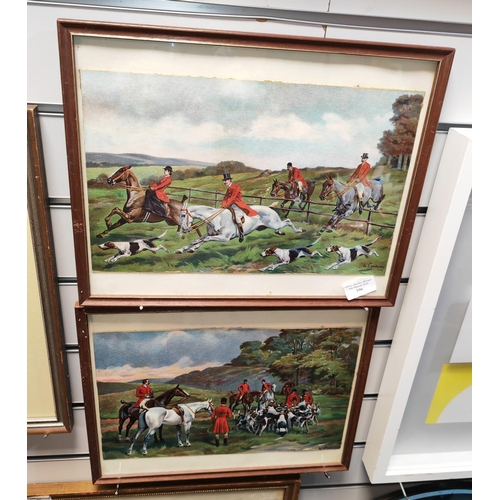 106 - Pair Of Fox Hunting Prints