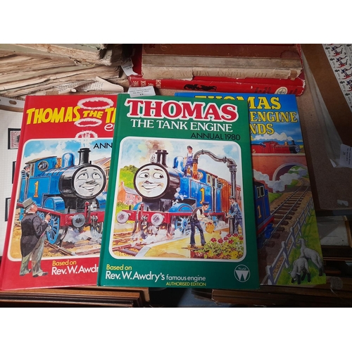 19 - 3 Thomas The Tank Engine Train Annuals Inc 1979 & 80 Pencil; Annotations