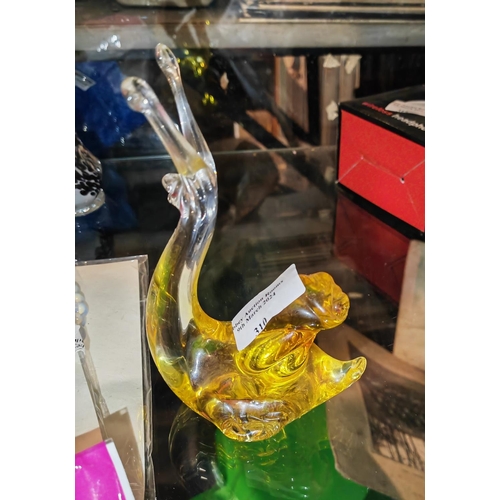 310 - Yellow Glass Snail Ornament