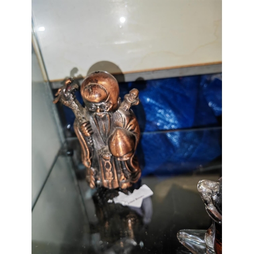 313 - Copper Oriental God Table Lighter