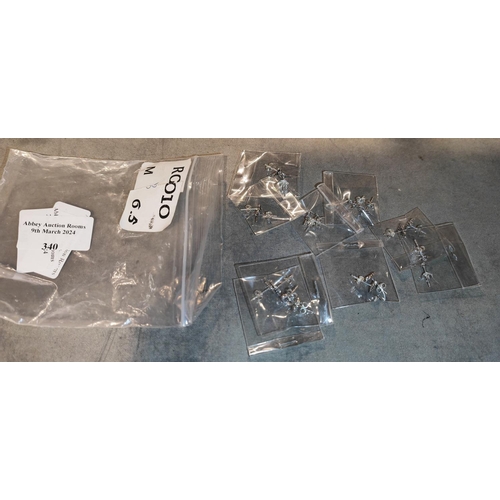 340 - 9 Pairs Of Silver Earrings