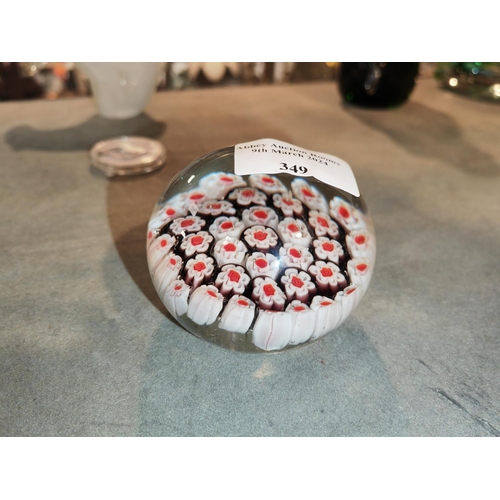 349 - Millefiori Glass Paperweight