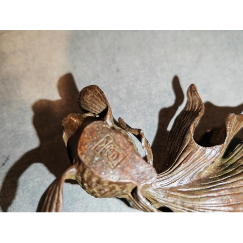 319 - Bronze Goldfish, With Stamp To Base
