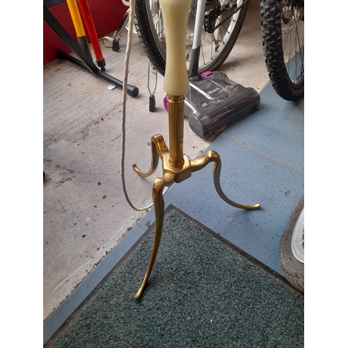 55 - 1970'S Brass And Onyx Standard Lamp