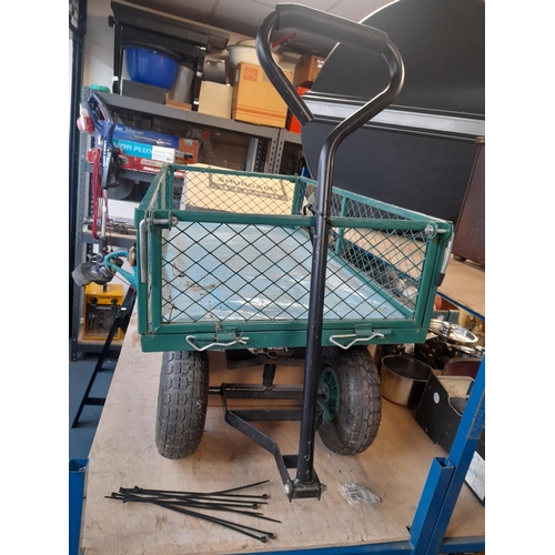 98 - Draper 4 Wheel 150Kilo Garden Barrow, Plate At Bottom Needs Straightening