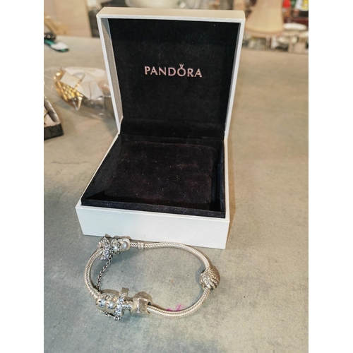 387 - Silver Pandora Bracelet In Original Case