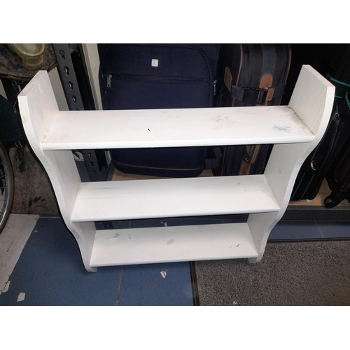 58 - White 3 Tier Set Of Shelves