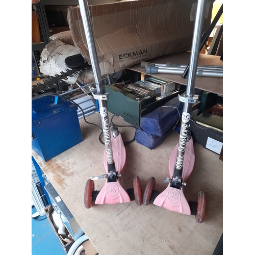 78 - Job Lot Of Childrens Toys Including 2 Stunt Scooters And A Trunki And 2 Foldable 3 Wheel Scooters