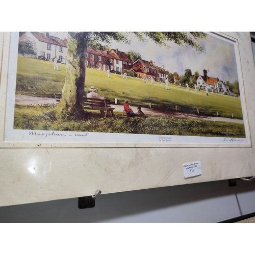 115 - Sunday Cricket In Meopham Print In Card Frame