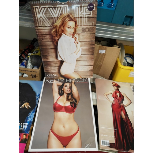 185 - 5 Calendars Including Kate Perry, Kylie Minogue, Kelly Brookes And Elvis Presley