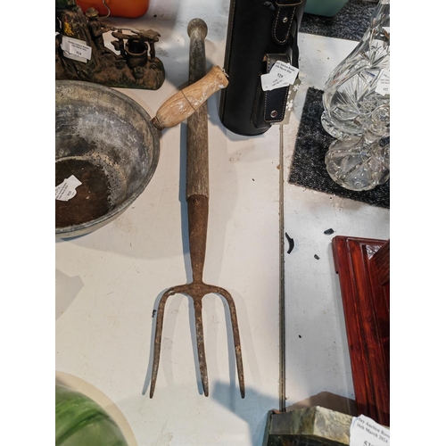 525 - Old Metal Corn Scoop And Fork