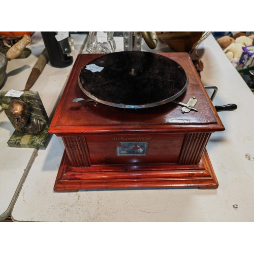 535 - Repro Audio Player Hmv Gramophone Working And Needs A Needle