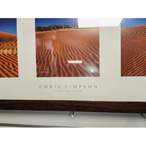 539 - Long Thin Framed Print Of Sand Dunes By Chris Simpson