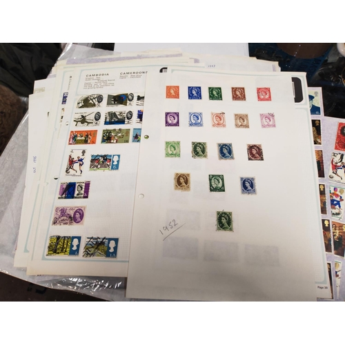 543 - British Stamps On Pages