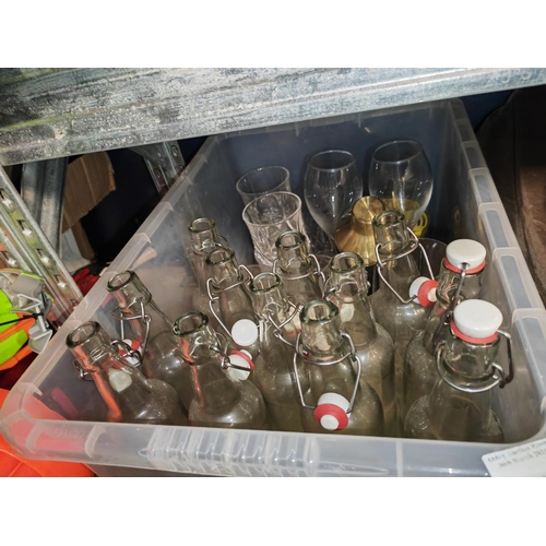 238 - Box Of Bottles And Glass Ware