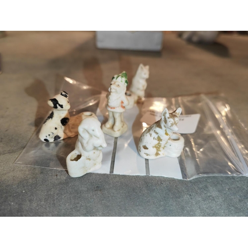 403 - 5 Bisque Animal Candle Taper Holders