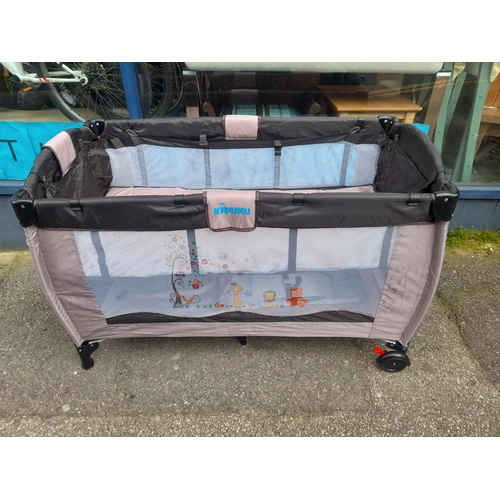 710 - Kiduku Babies Folding Travel Cot With Accessories And Bag