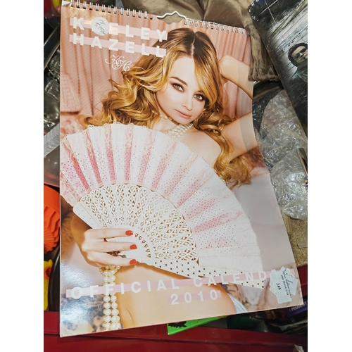 245 - 5 Calendars Including Keeley Hazel, Helen Flanaghan, Kylie Minogue, Kate Perry And Bon Jovi