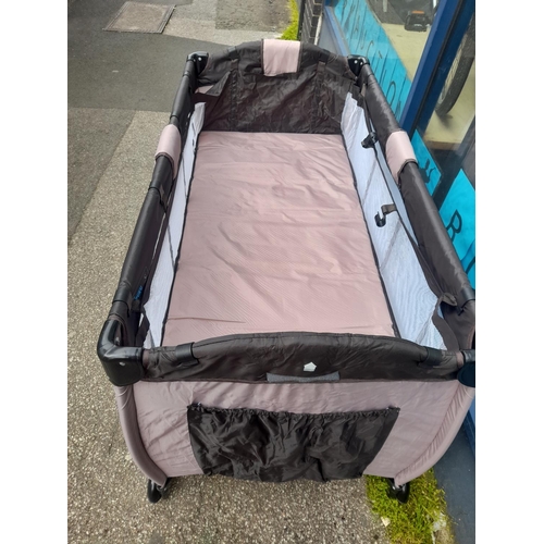 710 - Kiduku Babies Folding Travel Cot With Accessories And Bag