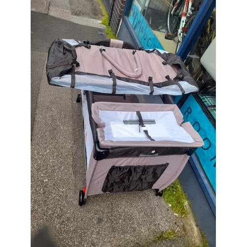 710 - Kiduku Babies Folding Travel Cot With Accessories And Bag