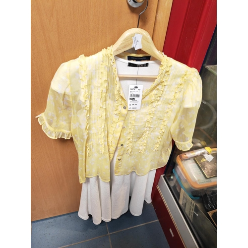 17 - Ladies Size 10 Quiz Dress Unused + A Yellow French Connection Ladies Blouse Size 12 Unused