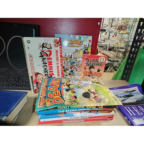 Selection Of Dandy And Beano Annuals And Dvd Sets