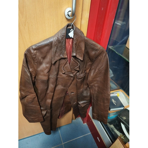 17 - 3 Leather Jacket, 2 Brown One Black