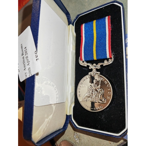 380 - National Service Medal In Case