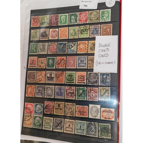 386 - Double Sided Card Of 120+ Stamps (Germany)