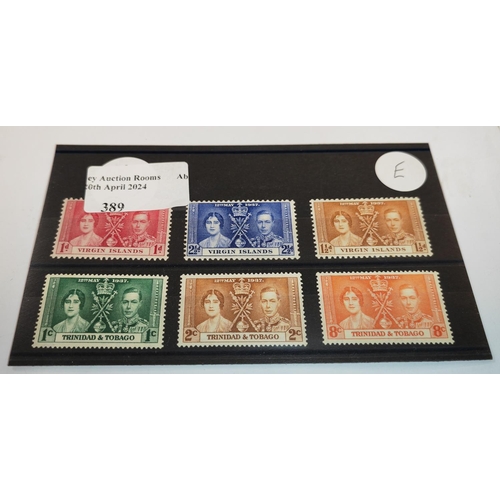 389 - Gv1 Coronation Stamps