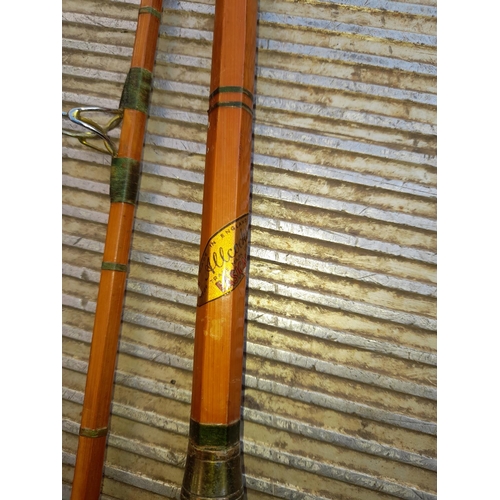 685 - Vintage Alcocks Split Cane 2 Piece Fishing Rod