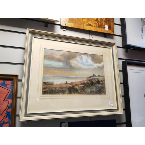 105 - Framed Pastel Drawing Of A Seashore Scene