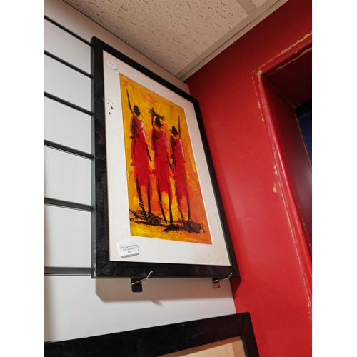 117 - Framed Abstract Of African Ladies