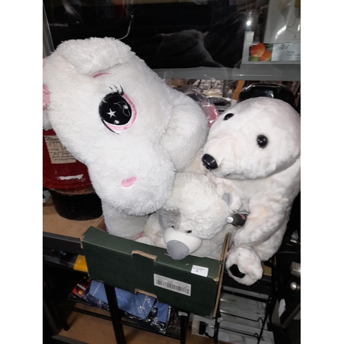 80 - Box Of Soft Toys Including A Coca Cola Bear