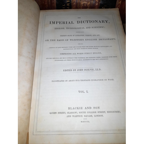 7 - The Imperial Dictionary X 2 Dated 1850