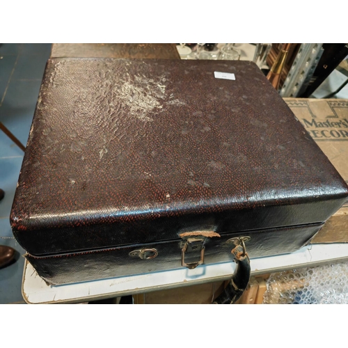 426 - Victrola Gramophone On Case With A Selection Of 78 Records In Box