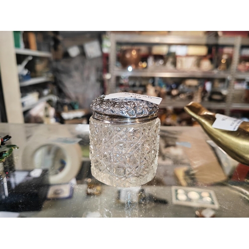 327 - Silver Lidded Dressing Table Pot Birmingham 1903