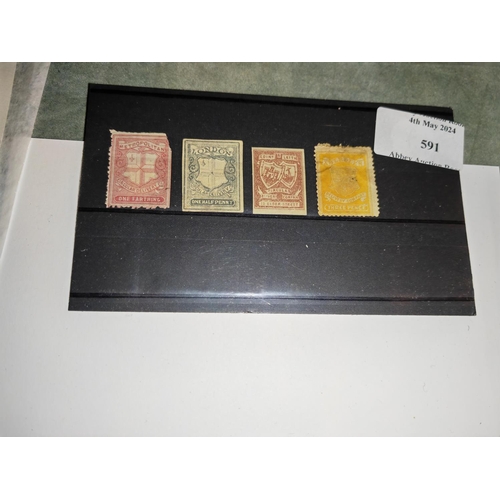 591 - Gb Victorian Local Delivery Stamps