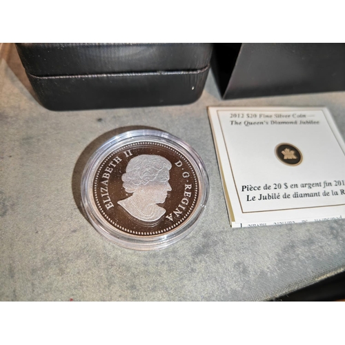 350 - Canadian $20 Fine Silver Coin 2007 With Certificate In Box