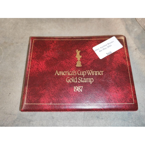 360 - America'S Cup Winner Gold Stamp 1987 In Presentation Folder