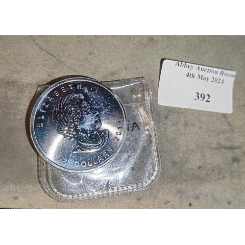 392 - Canadian Silver Maple Leaf Coin 2013