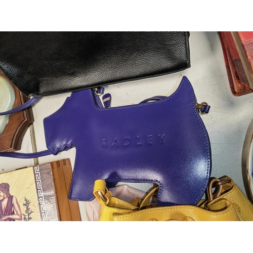 475 - 3 Radley Handbag One Yellow, One Black And One Blue Dog Shaped Bag