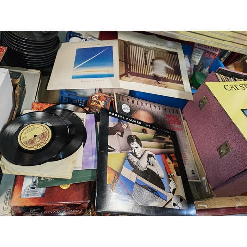 681 - 2 Boxes Of Lp Records And Some 45 Single Records 1970/80/90'S