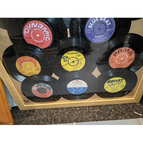 546 - Large Framed Set Of Reggae Records