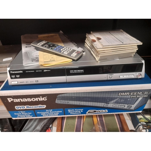 679 - Panasonic Dvd Recorder With Remote Control And Instruction In Box