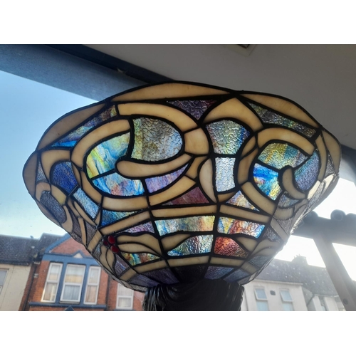 47 - Modern 8 Foot Mermaid Lamp With Tiffany Shade