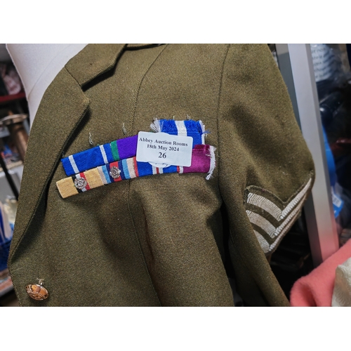 26 - Woman's Military Sergeants Jacket + Medal Bars