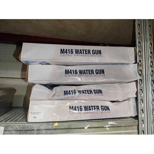 230 - 4 Boxed Large M416 Water Guns (Damaged Boxes)