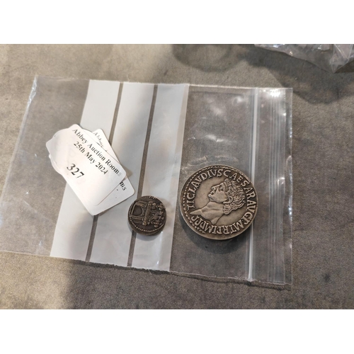 327 - 2 Replica Roman Coins